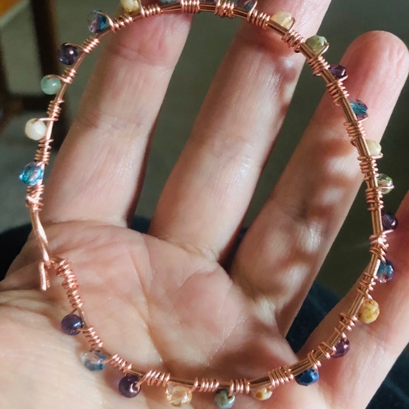 Handmade Copper Bangle - Picture 2 of 3